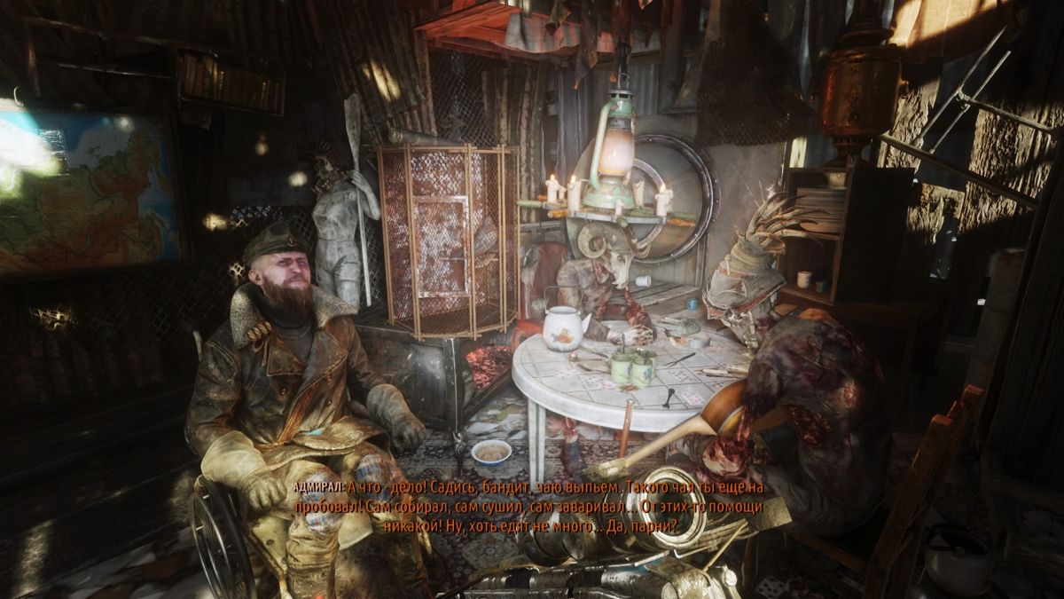 Metro: Exodus (PlayStation 4) screenshot: Many characters in the game have gone completely nuts