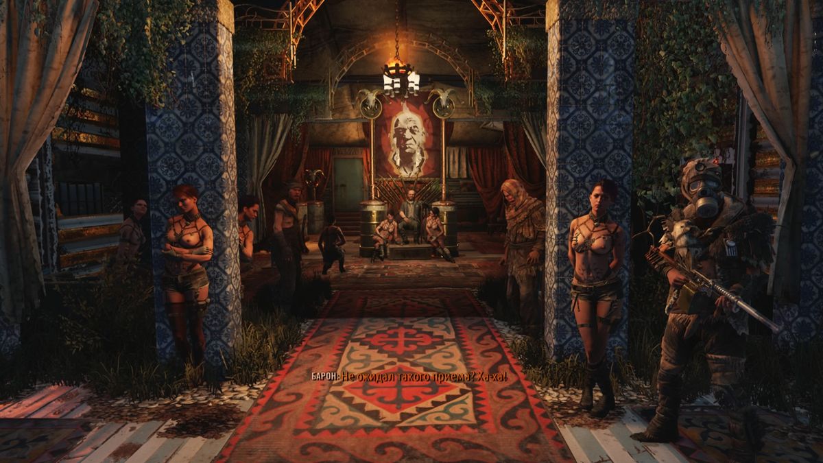 Metro: Exodus (PlayStation 4) screenshot: The lair of a local baron