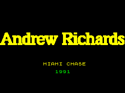 Miami Chase (ZX Spectrum) screenshot: 1st Loading screen