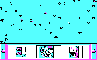 Stickybear: Town Builder (DOS) screenshot: A blank townsite (CGA)