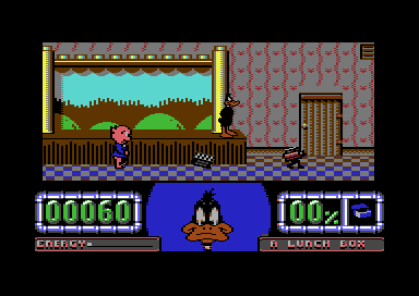 Daffy Duck and the Great Paint Caper (Commodore 64) screenshot: In studio 1
