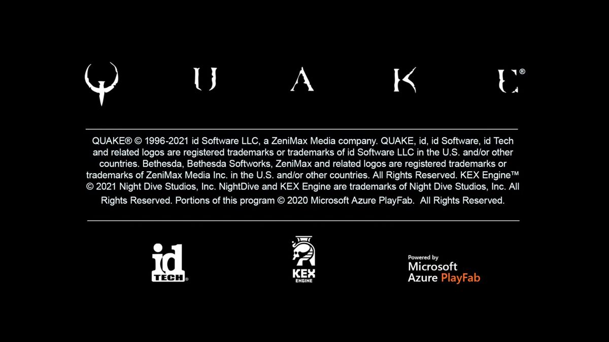 Quake (Windows) screenshot: Opening screen