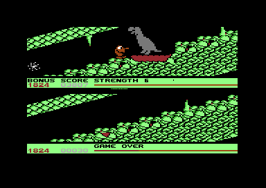 Twinky Goes Hiking (Commodore 64) screenshot: Later level
