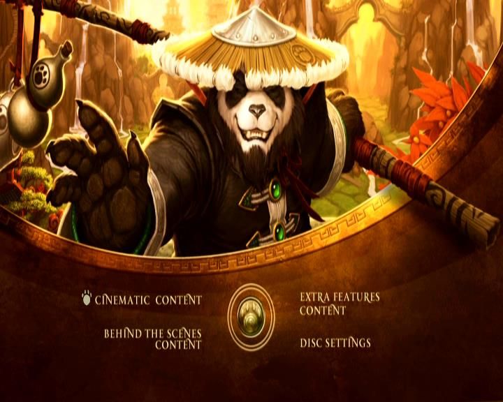 World of WarCraft: Mists of Pandaria (Collector's Edition) (Windows) screenshot: The main menu of the making-of video