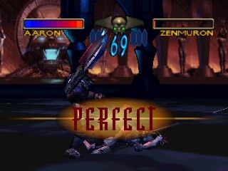 Dark Rift (Nintendo 64) screenshot: Aaron wins in perfect.