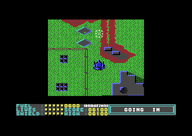 Combat Zone (Commodore 64) screenshot: Near end of level