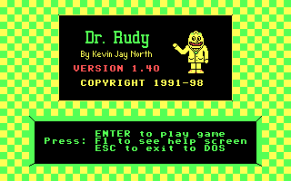 Dr. Rudy (DOS) screenshot: Title Screen (CGA)