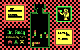 Dr. Rudy (DOS) screenshot: Game (CGA)
