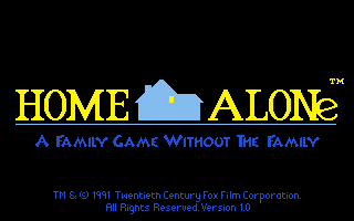 Home Alone (DOS) screenshot: Title screen (MCGA/VGA)