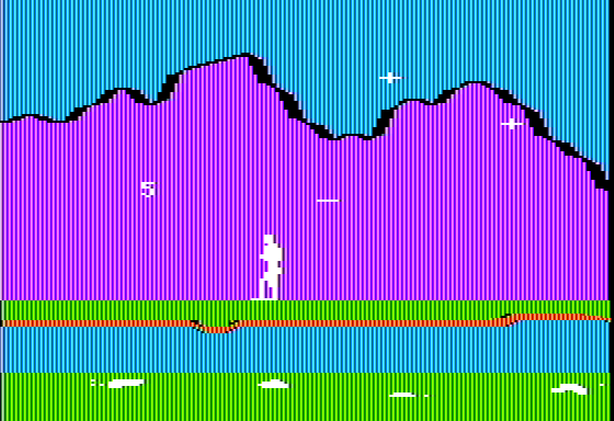 The Math Busters (Apple II) screenshot: Outside the Cave
