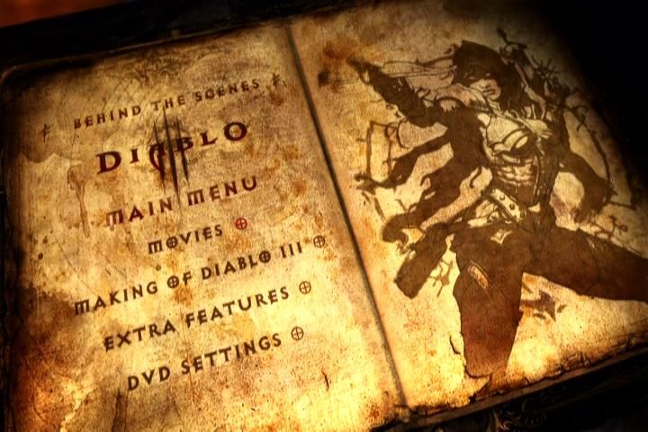 Diablo III (Collector's Edition) (Windows) screenshot: The main menu of the making-of video