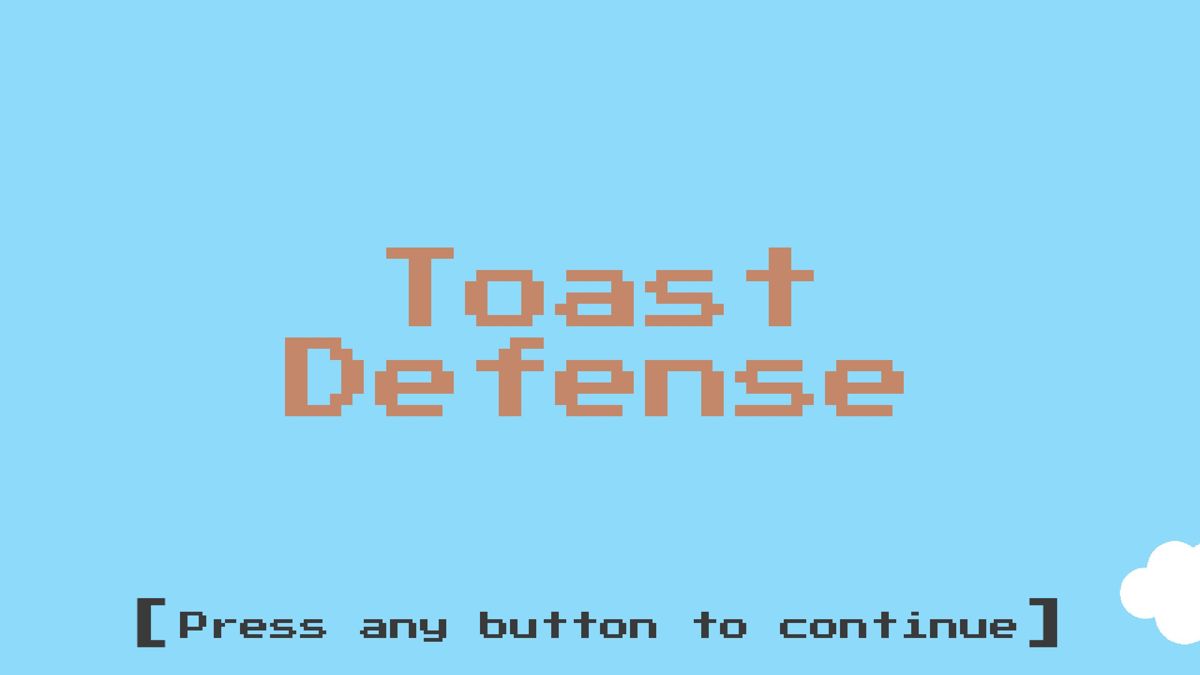 Toast Defense (Windows) screenshot: The title screen