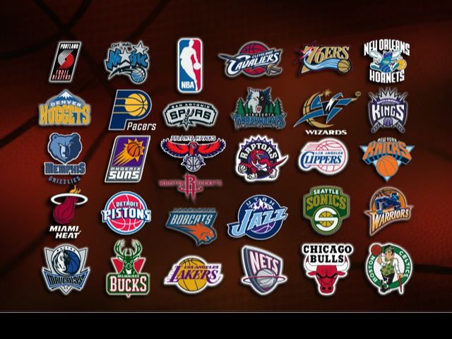 NBA Live 08 (Windows) screenshot: NBA Team logos