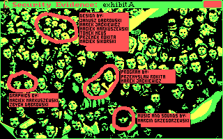 Solidarność (DOS) screenshot: Credits (CGA)