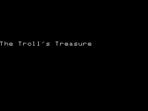 The Troll's Treasure (Apple II) screenshot: Title Screen