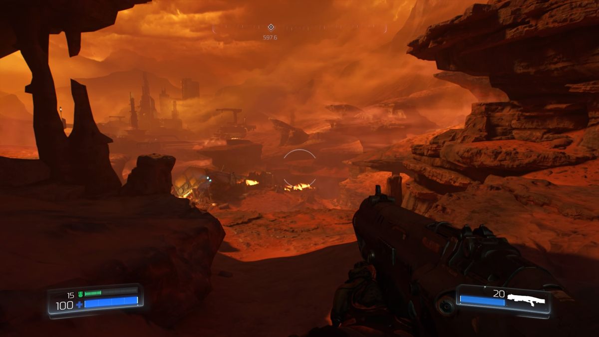 Doom (PlayStation 4) screenshot: Finally, out in the open