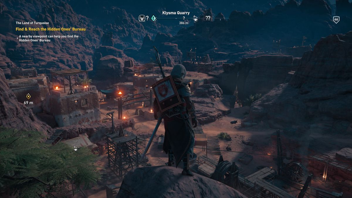 Assassin's Creed: Origins - The Hidden Ones (PlayStation 4) screenshot: Arriving at the Klysma quarry