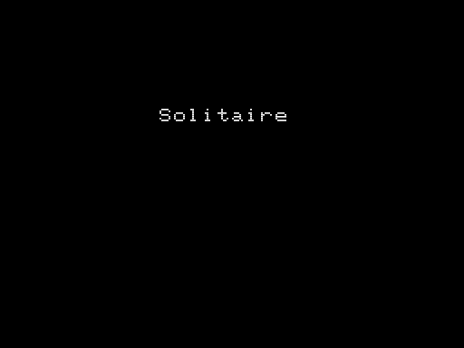 Solitaire (TRS-80) screenshot: Title screen