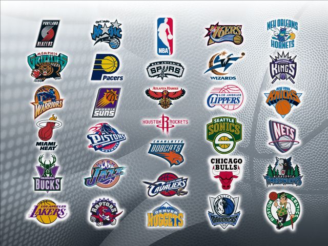 NBA Live 2004 (Windows) screenshot: NBA Live 2004 team logos