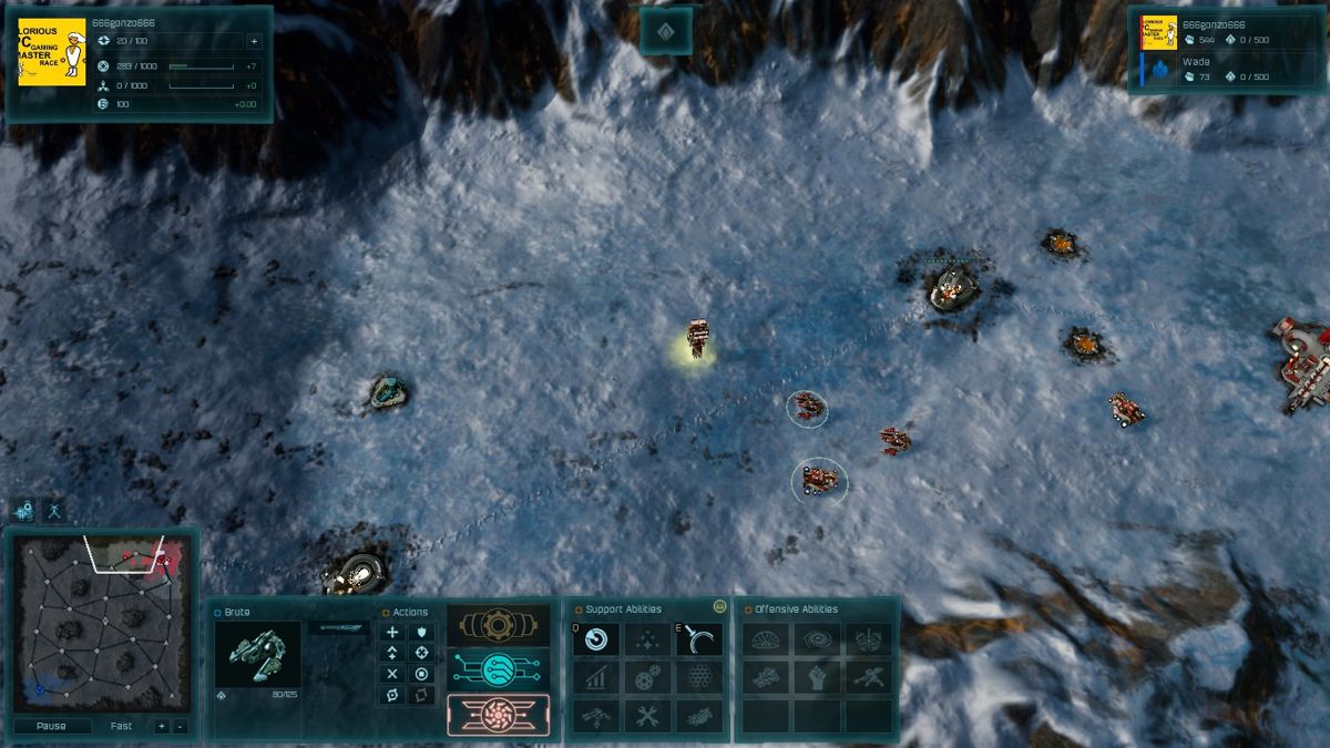 Ashes of the Singularity: Escalation (Windows) screenshot: Moving between points