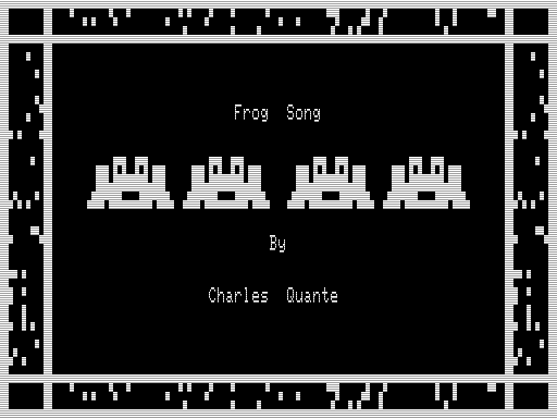 Frog Song (TRS-80) screenshot: Title Screen