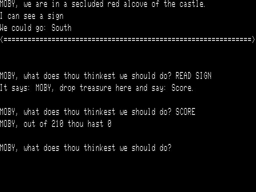 Screenshot of Medieval Adventure (TRS-80, 1981) - MobyGames