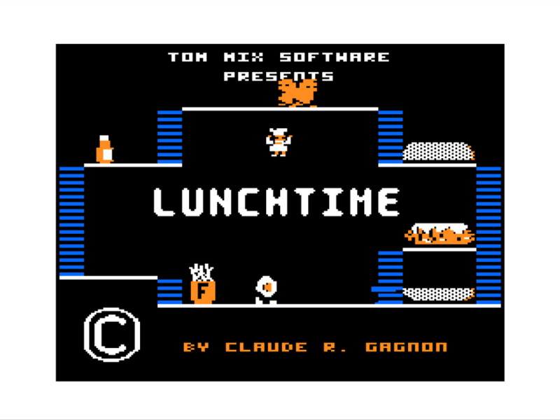 Lunchtime (TRS-80 CoCo) screenshot: Title Screen