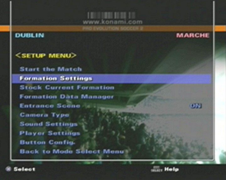 World Soccer: Winning Eleven 6 International (PlayStation 2) screenshot: Match Setup