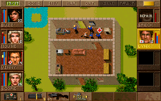 Jagged Alliance: Deadly Games (DOS) screenshot: Use first aid kits to patch up wounded companions.