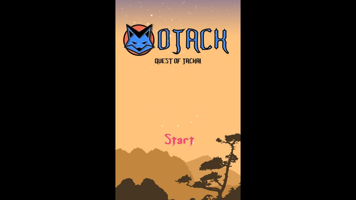 Mojack: Quest of Jackal (Windows) screenshot: The title screen and main menu. Note there are no in-game configuration options
