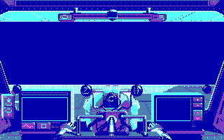 Galactic Empire (DOS) screenshot: Cockpit (CGA)