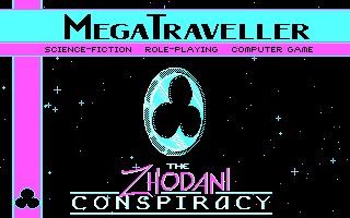 MegaTraveller 1: The Zhodani Conspiracy (DOS) screenshot: Title Screen (CGA)