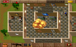 Jagged Alliance: Deadly Games (DOS) screenshot: Some missions require blowing up targets...