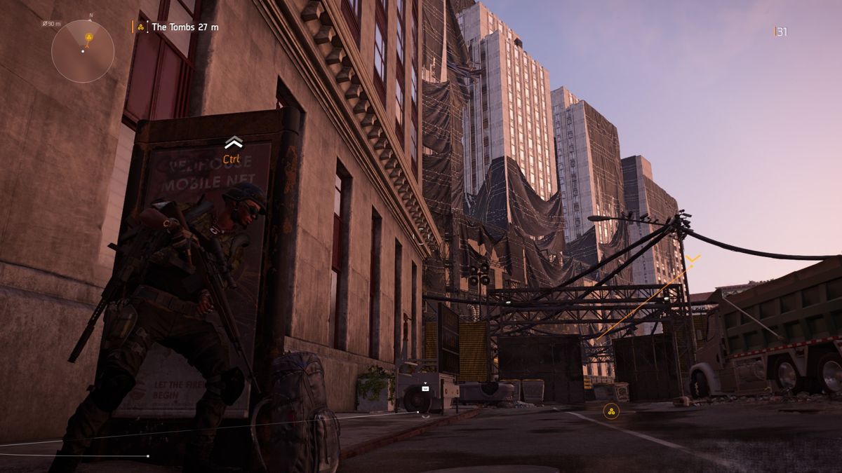 Tom Clancy's The Division 2: Warlords of New York - Expansion (Windows) screenshot: The building here are so high!