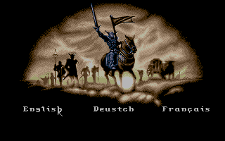 Realms (DOS) screenshot: Language select