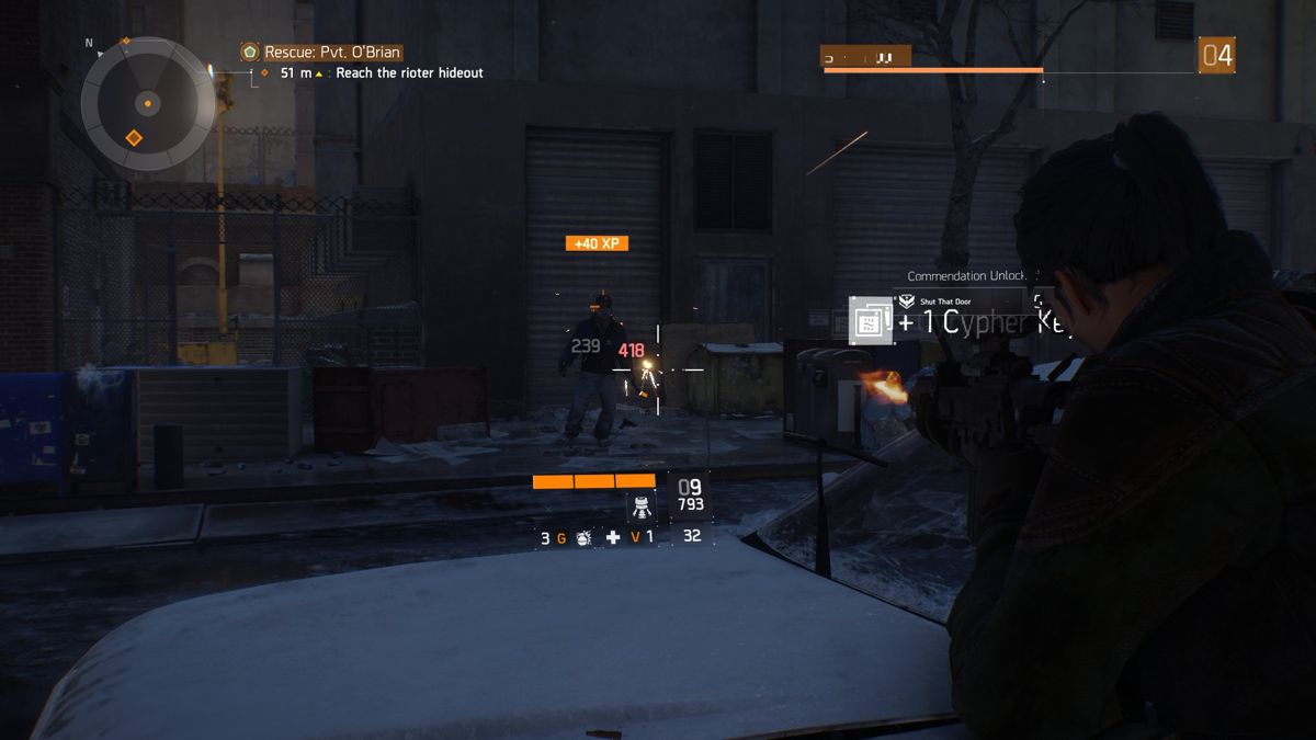 Tom Clancy's The Division (Windows) screenshot: Executing the rioter.