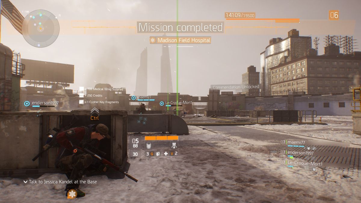 Tom Clancy's The Division (Windows) screenshot: My group won again.