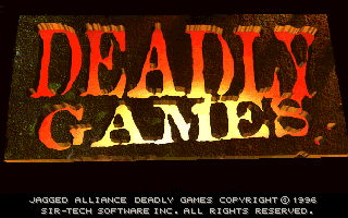 Jagged Alliance: Deadly Games (DOS) screenshot: Title screen
