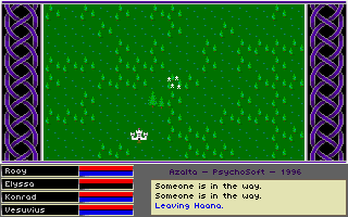 Azalta: Cult of the Raven (DOS) screenshot: Out of the town and off to explore the wilderness!