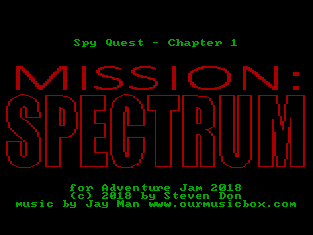 Spy Quest: Chapter 1 - Mission: SPECTRUM (Windows) screenshot: Title screen