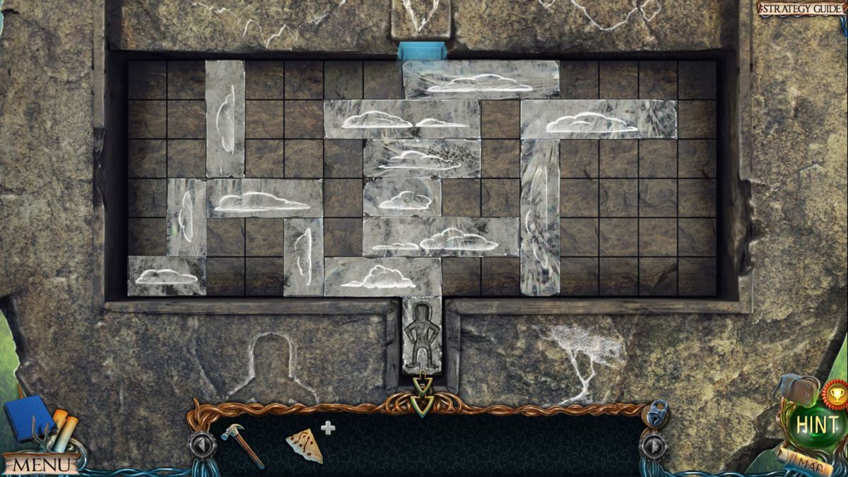 Lost Lands: The Golden Curse (Windows) screenshot: This is a sliding block puzzle but, as with most puzzles in these games, there's a bit missing
