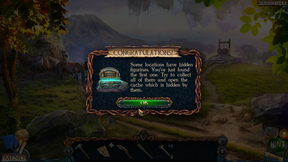 Lost Lands: The Golden Curse (Windows) screenshot: In addition to hidden figurines there are 'morphing objects' and both of which can unlock bonus items