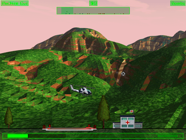 Cobra Gunship (DOS) screenshot: Rescue mission.