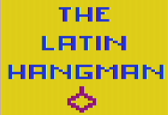 The Latin Hangman (Apple II) screenshot: Title Screen