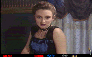 The Last Bounty Hunter (DOS) screenshot: When you accidentally shot an innocent