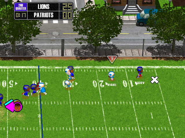 Backyard Football 2002 (Windows) screenshot: So much for domination...