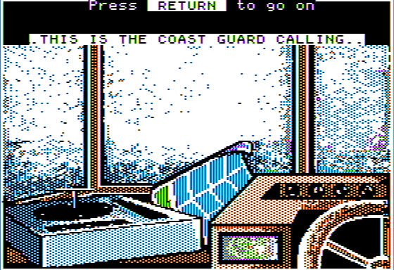The Voyage of the Mimi: Maps and Navigation (Apple II) screenshot: Lost at Sea - Weather Report