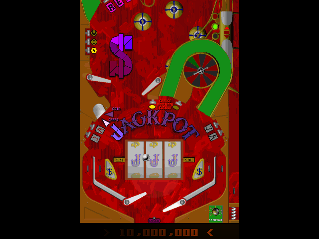 Total Pinball 3D (DOS) screenshot: Jackpot table - Hi-res 640x480