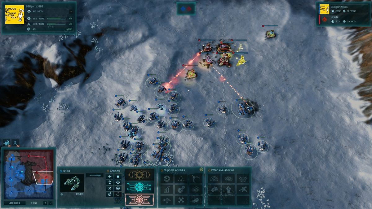 Ashes of the Singularity: Escalation (Windows) screenshot: Going into enemy outpost