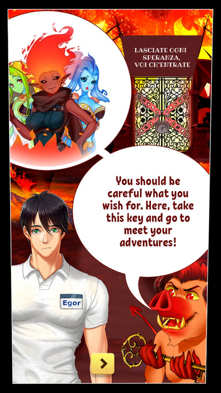 Sinful Puzzle: Dates Inferno (Browser) screenshot: Be careful what you wish for!